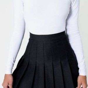 Gabardine American Apparel Black Tennis Skirt